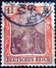 Selo postal da Alemanha Reich de 1920 Germania 1¼