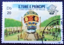 Selo postal de São Tomé e Príncipe de 1983 Montgolfiere brother's ballon