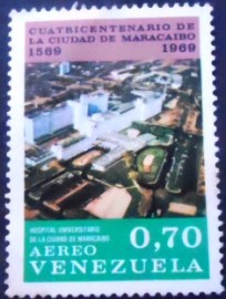 Selo postal da Venezuela de 1969 University Hospital