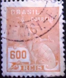 Selo postal do Brasil de 1931 Mercúrio e Globo 600