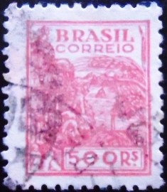 Selo postal do Brasil de 1943 Trigo 500