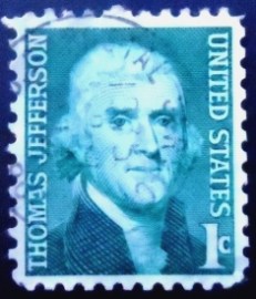 Selo postal dos Estados Unidos de 1968 Thomas Jefferson 1