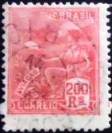 Selo postal do Brasil de 1921 Aviação 200