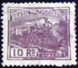 Selo postal do Brasil de 1920 Viação 10