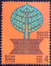 Selo postal do Ceilão de 1969 Seal of Enlightenment