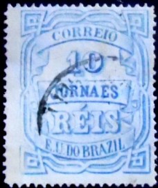 Selo postal do Brasil de 1880 Jornal Cifra Horizontal 10 JP1