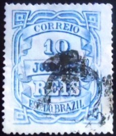 Selo postal do Brasil de 1880 Jornal Cifra Horizontal 10 JP3C