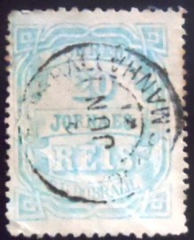 Selo postal do Brasil de 1880 Jornal Cifra Horizontal 20 JP3