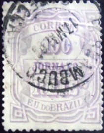Selo postal do Brasil de 1880 Jornal Cifra Horizontal 100 JP4