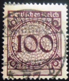 Selo postal da Alemanha Reich de 1923 Rentenmark only numeral 100