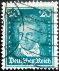 Selo postal da Alemanha Reich de 1926 Ludwig van Beethoven