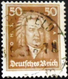 Selo postal da Alemanha Reich de 1926 Johann Sebastian Bach