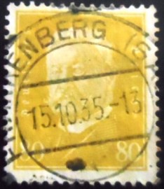 Selo postal da Alemanha Reich de 1930 Friedrich Ebert 80