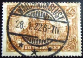 Selo postal da Alemanha de 1920 North and South with torch