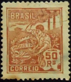 Selo postal do Brasil 1922 Indústria 50