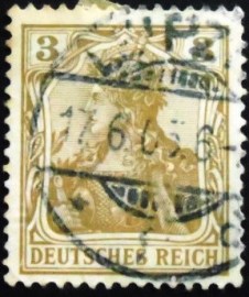 Selo postal da Alemanha Reich de 1902 Germania with imperial crown 3