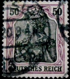 Selo postal da Alemanha / Reich de 1902 Germania 50