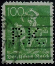 Selo postal da Alemanha Reich de 1922 Miner