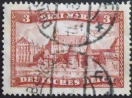 Selo postal da Alemanha Reich de 1924 Castle Marienburg
