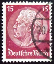 Selo postal Alemanha Reich de 1934 Paul von Hindenburg 40