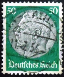 Selo postal da Alemanha Reich de 1934 Paul von Hindenburg 50