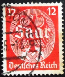 Selo postal da Alemanha Reich de 1934 Imperial eagle Saar