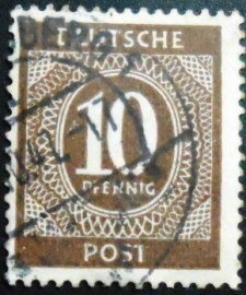 Selo postal da Alemanha de 1946 1st Allied Control Council Issue 10