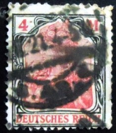 Selo postal da Alemanha Reich de 1920 Germania with the imperial 4