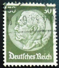 Selo postal da Alemanha Reich de 1932 Paul von Hindenburg 30