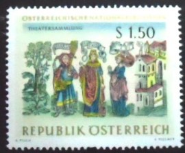 Selo postal da Áustria de 1966 comedy Eunuchus