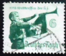 Selo postal da Alemanha Reich de 1935 HJ fanfare player 6