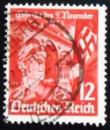 Selo postal da Alemanha Reich de 1935 Standard bearer of the SA 12