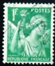 Selo postal da França 1939 Iris 1