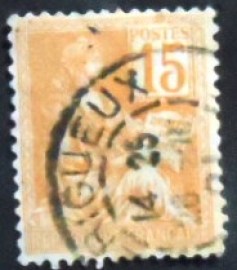 Selo postal da França de 1900 Type Mouchon 15