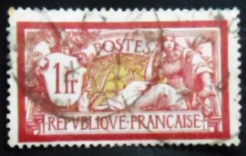 Selo postal da França 1900 Allegorical subjects Type Merson 1