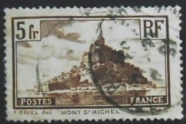 Selo postal França 1930 Mont Saint Michel