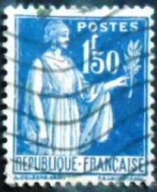 Selo postal da França de 1932 Type Peace 1,50