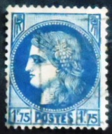 Selo postal da França de 1938 Ceres 1,75