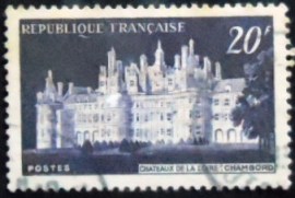 Selo postal da França de 1952 Castle Chambord