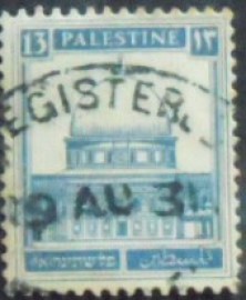 Selo postal da Palestina de 1927 Dome of the Rock 13