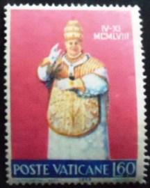 Selo postal do Vaticano de 1959 Pope Johannes XXIII 60