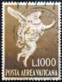 Selo postal do Vaticano de 1962 Angel Gabriël U