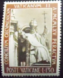 Selo postal do Vaticano de 1966 Paul VI and Athenagoras