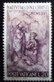 Selo postal do Vaticano de 1966 Holy Family in Bethlehem 20