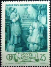 Selo postal comemorativo do Vaticano de 1943 - Consecration of Eugenio Pacelli