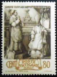 Selo postal do Vaticano de 1943 Consecration of Eugenio Pacelli 80