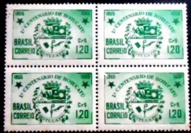 Quadra postal de 1955 Centenário de Botucatu/SP