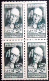 Quadra de selos postais do Brasil de 1954 Congresso Homeopatia