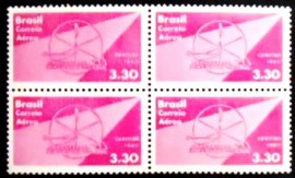 Quadra de selos postais aéreos do Brasil de 1960 Congresso Eucarístico