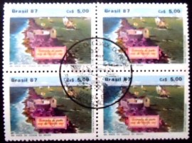 Quadra de selos postais do Brasil de 1987 Recife M1CZC